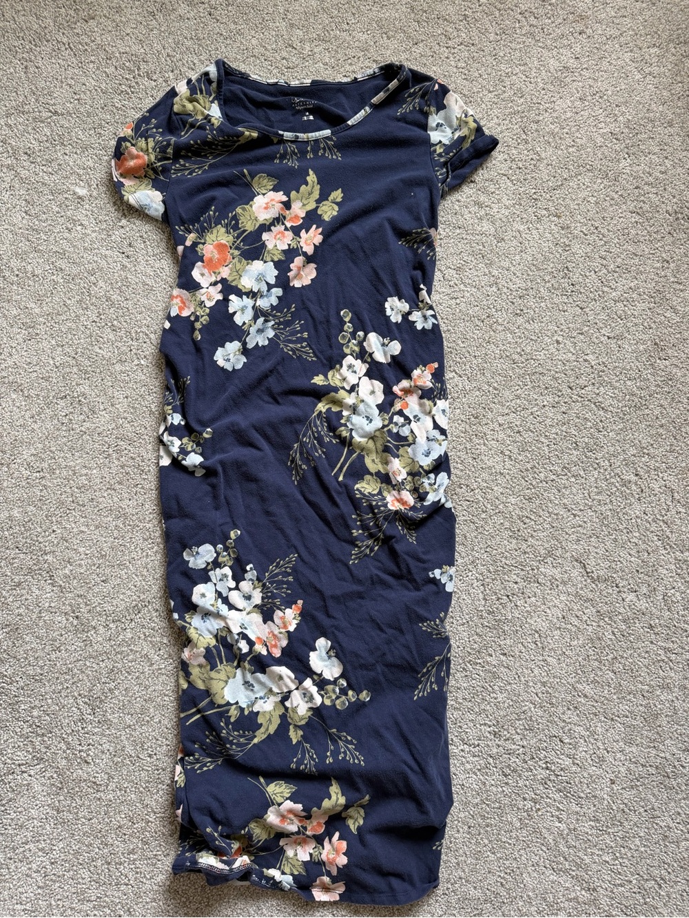 Isabel Maternity by Ingrid & Isabel Navy Floral Maxi Dress